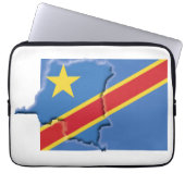 CONGO DRC Flag Map Patriotic Computer Laptopschutzhülle (Vorderseite)