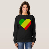 Congo Flag Heart Congo  Love Congo Sweatshirt (Vorne ganz)