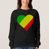 Congo Flag Heart Congo  Love Congo Sweatshirt (Vorderseite)