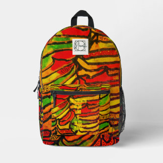 Congo-Print die Stärke des Landes Bedruckter Rucksack