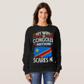 Congolese DR Congo Congolese Flag Congolese Wife Sweatshirt (Vorne ganz)