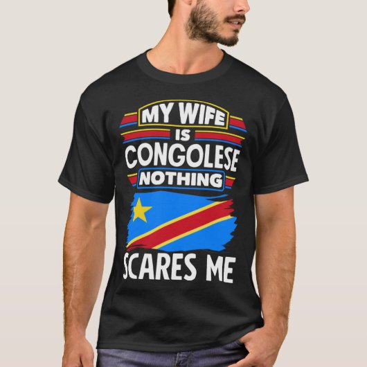 Congolese DR Congo Congolese Flag Congolese Wife T-Shirt (Vorderseite)