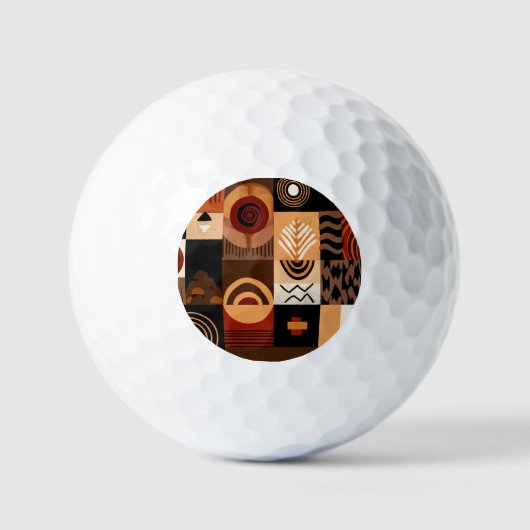 Congolese motifs background grid golfball (Vorderseite)