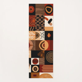 Congolese motifs background grid yogamatte