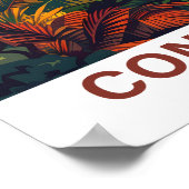 Congolian Rainforest Illustration Travel Poster (Ecke)