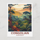 Congolian Rainforest Illustration Travel Postkarte (Vorderseite)