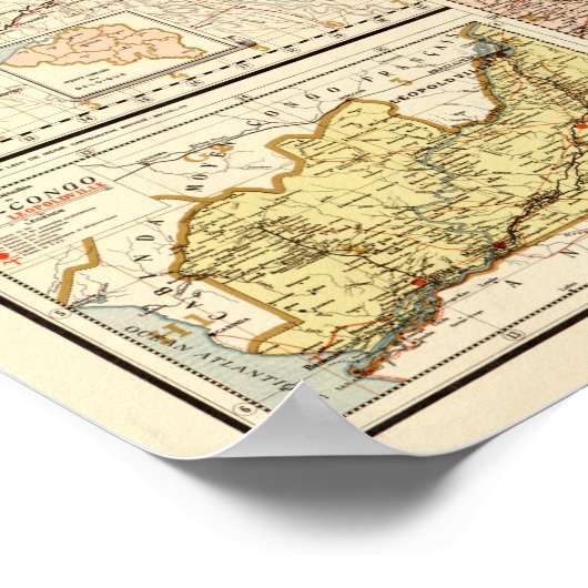 CongoPanoramic MapCongo Poster (Ecke)
