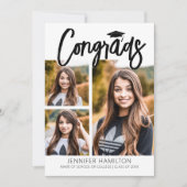 Congrads 3 Foto Abschluss Einladung (Vorderseite)