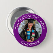 Congraduations Graduate name and foto Button (Vorne & Hinten)