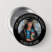 Congraduations Graduate name and foto Button (Vorne & Hinten)