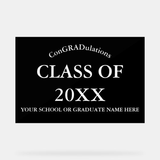 ConGRADulationen Acrylschild (Vorderseite)