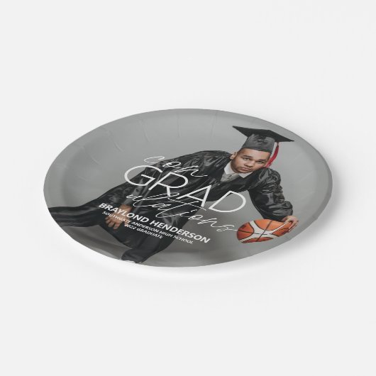 ConGRADulations Abschluss Paper-Teller Pappteller (Schrägansicht)