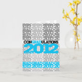 conGRADulations Class of 2012 Blue Card Karte (Gelbe Blume)