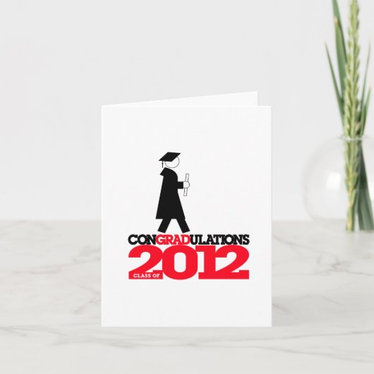 ConGRADulations Class of 2012 Card Cap Gown 5 Karte (Vorderseite)