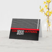 Congradulations Klasse des 2011 Karten-schwarzen Karte (Gelbe Blume)