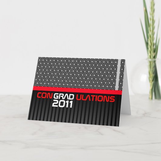 Congradulations Klasse des 2011 Karten-schwarzen Karte (Vorderseite)
