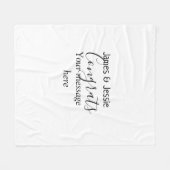 Congrats add name message wedding newly wed couple fleecedecke (Vorderseite (Horizontal))
