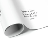 Congrats add name message wedding newly wed couple geschenkpapier (Rolleneckpunkt)