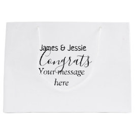 Congrats add name message wedding newly wed couple große geschenktüte