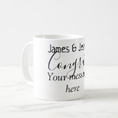 Congrats add name message wedding newly wed couple kaffeetasse (Vorderseite Links)