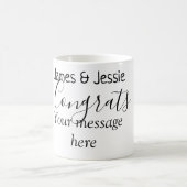 Congrats add name message wedding newly wed couple kaffeetasse (Mittel)