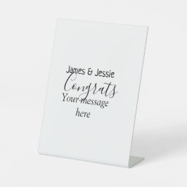 Congrats add name message wedding newly wed couple sockelschild