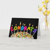 Congrats Candles Karte (Gelbe Blume)