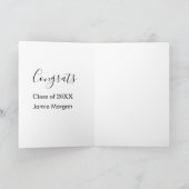Congrats class of 20XX graduation name simple date Karte (Innenseite)