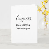 Congrats class of 20XX graduation name simple date Karte (Gelbe Blume)