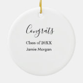 Congrats class of 20XX graduation name simple date Keramik Ornament (Hinten)