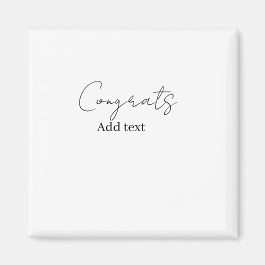 Congrats congratulations graduate name date  magnet (Vorne)