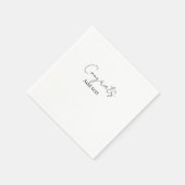 Congrats congratulations graduate name date  serviette (Ecke)