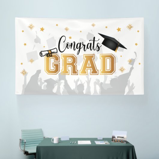 Congrats GRAD banner backdrop graduation (Messe)