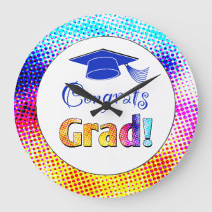 Congrats Grad Colors, Fun Große Wanduhr