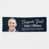 Congrats Grad Computer Binary Language Background Banner (Horizontal)