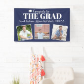 Congrats Grad Custom Photos Name Graduation Sign Banner (Insitu)