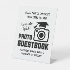 Congrats Grad Graduation Photo Guest Book Sockelschild