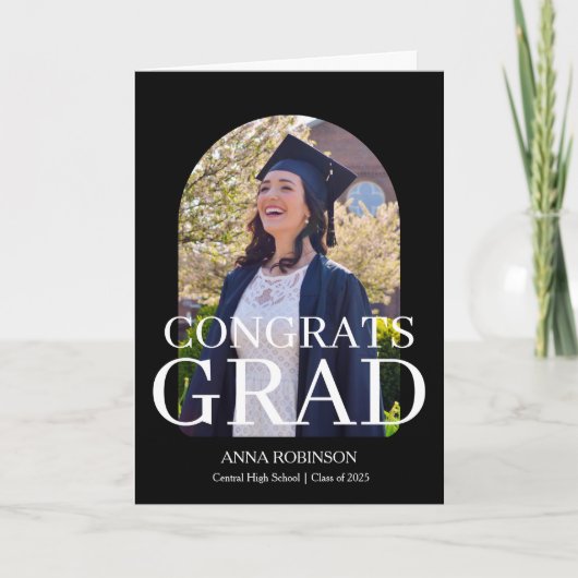 Congrats Grad High School Graduation Karte (Vorderseite)