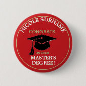 Congrats Grad! Master's degree custom Button (Vorderseite)