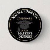 Congrats Grad! Master's degree custom Button (Vorderseite)