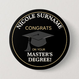 Congrats Grad! Master's degree custom Button