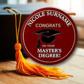Congrats Grad! Master's degree custom Button