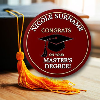 Congrats Grad! Master's degree custom Button