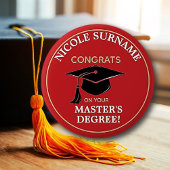 Congrats Grad! Master's degree custom Button