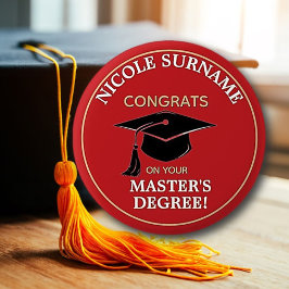 Congrats Grad! Master's degree custom Button