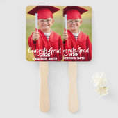Congrats Grad Modern Simple Preppy Photo Fächer (Vorne und Hinten)