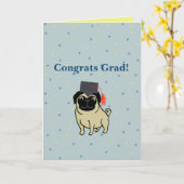 Congrats Grad Pug Karte (Gelbe Blume)