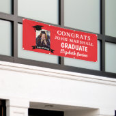 Congrats Graduate Custom Banner Red (Äußeres Gebäude)
