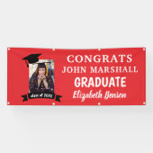 Congrats Graduate Custom Banner Red (Horizontal)