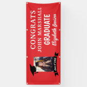 Congrats Graduate Custom Banner Red (Vertikal)